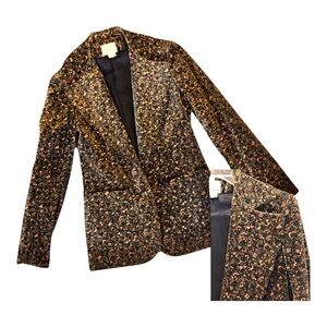 Vintage F.A. Chatta Velveteen Patterned Blazer